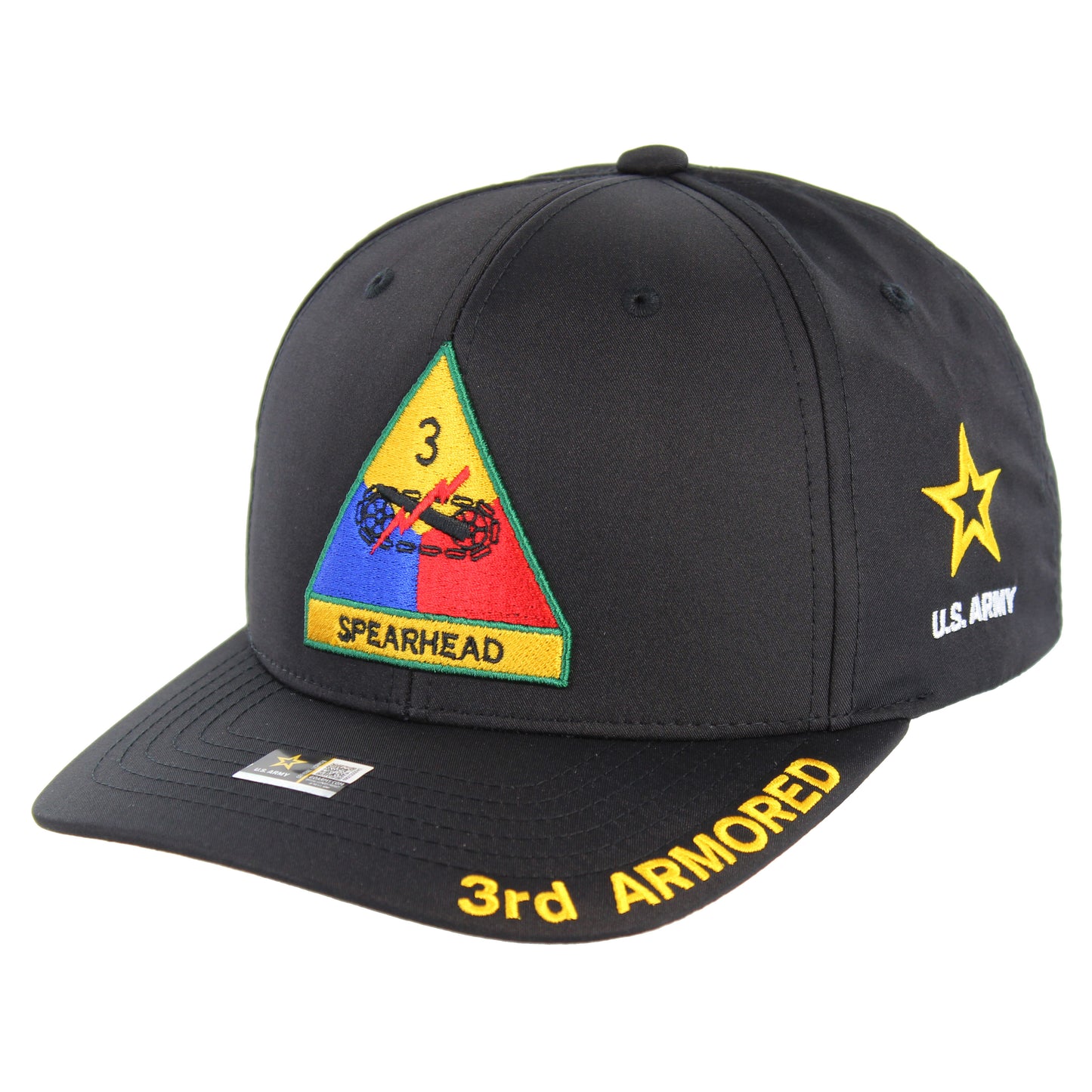 U.S. ARMY CAP, 3RD ARMORED DIVISION - BLACK - 12 PCS