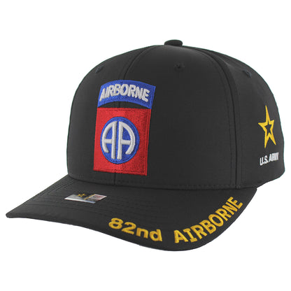 U.S. ARMY CAP , 82ND AIRBORNE - BLACK - 12 PCS