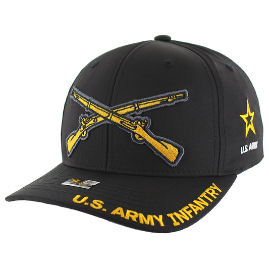 U.S. ARMY CAP, INFANTRY - BLACK - 12 PCS