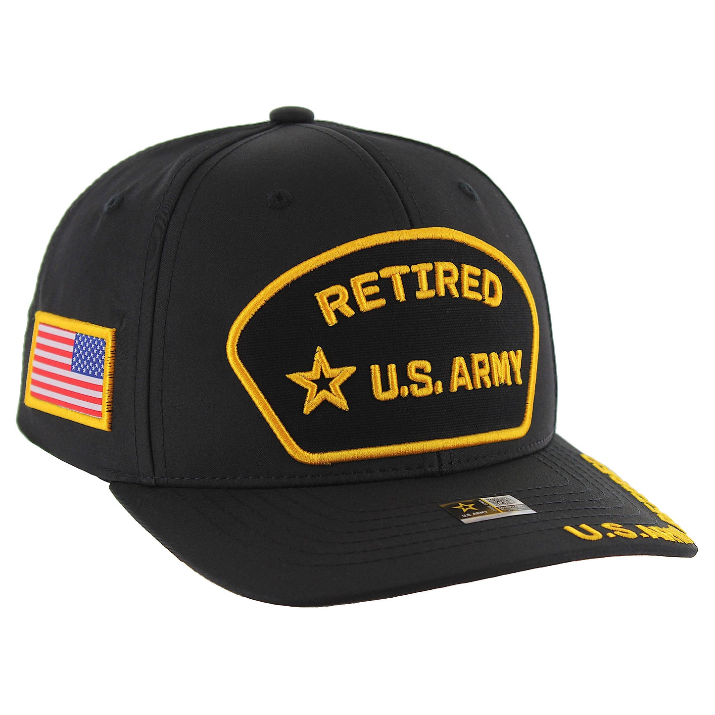 U.S. ARMY CAP, RETIRED ARMY - BLACK - 12 PCS